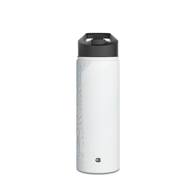 Glacial Contour Waves · Insulated Water Bottle · White