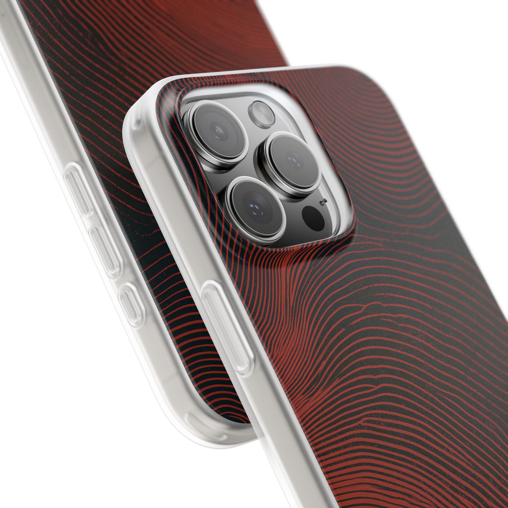 Red Lite Phone Case for iPhone - Terracotta Nerve Map
