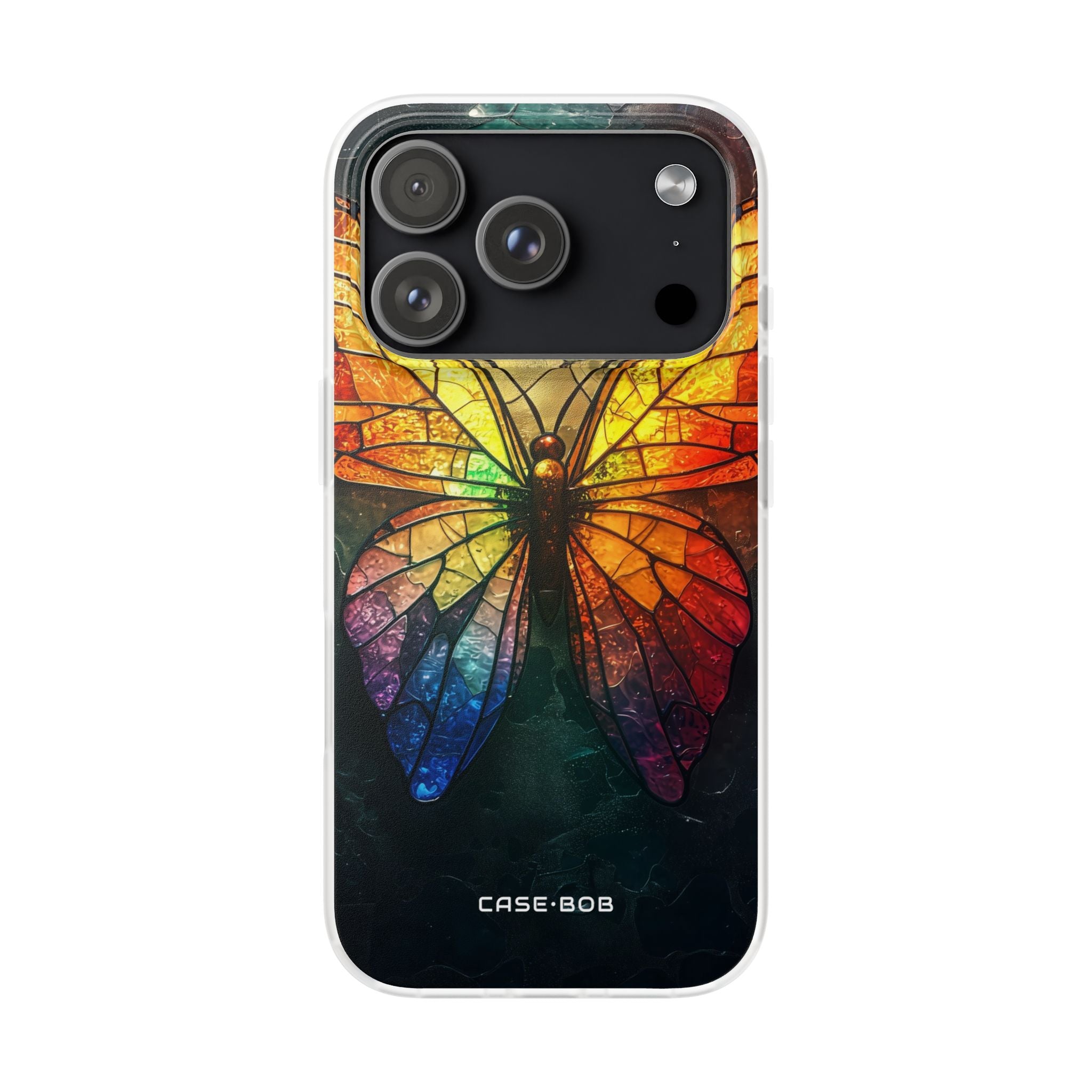 Stained Glass Butterfly iPhone 17 Pro Case - Soft - CASE•BOB