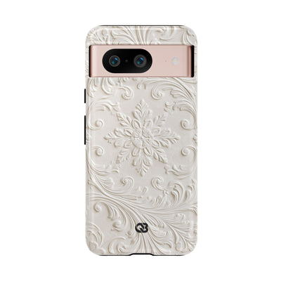 Sculpted Acanthus Relief · Tough Phone Case for Pixel ·  White