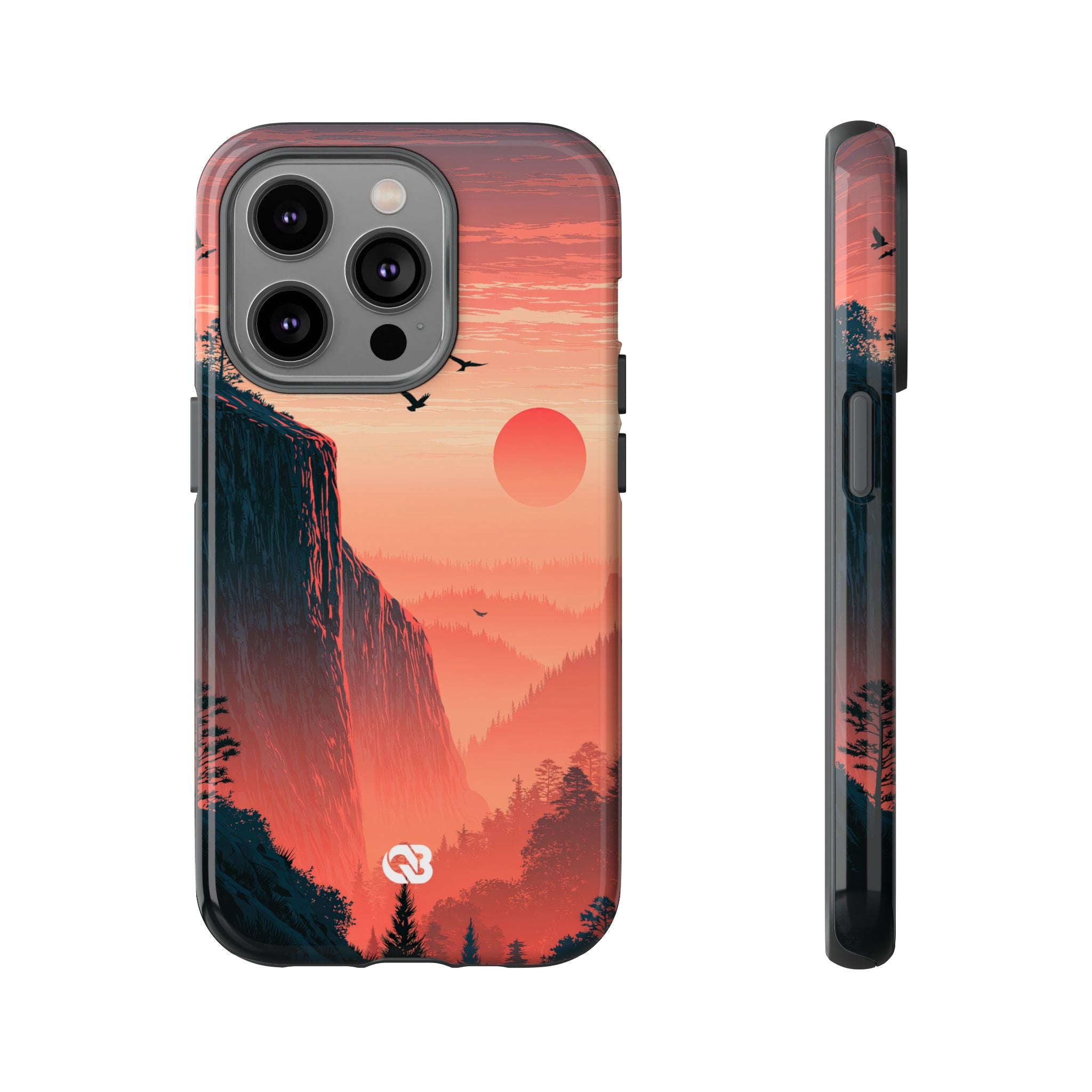 Orange Tough Phone Case for iPhone - Crimson Ridge Flight