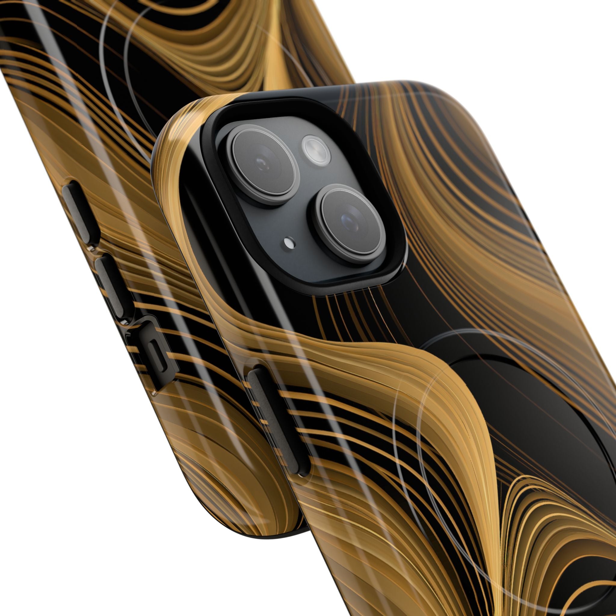 Gold Tough 2.0 Magsafe Phone Case for iPhone - Molten Copper Strands