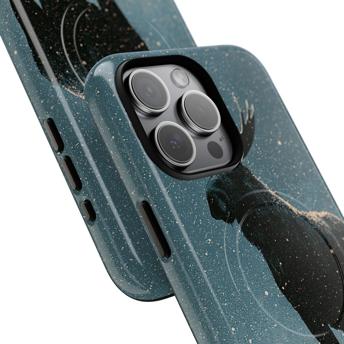 Nordic Boreal Moose · Tough 2.0 Magnetic Phone Case for iPhone · Blue