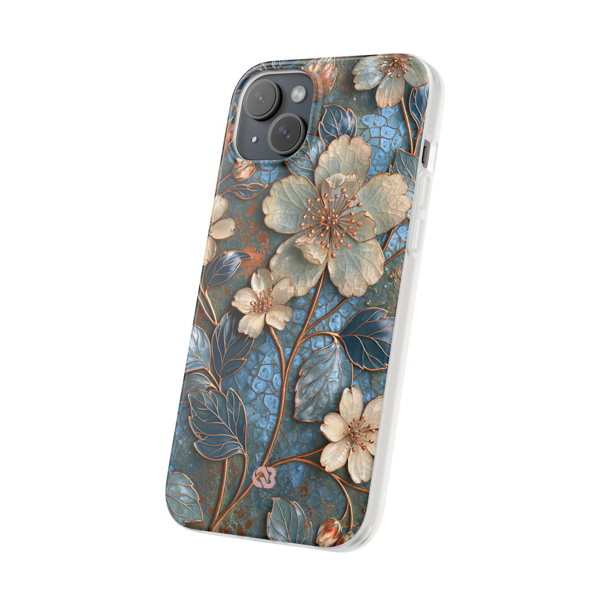Gilded Blossom Reverie · Lite Phone Case for iPhone ·  Teal