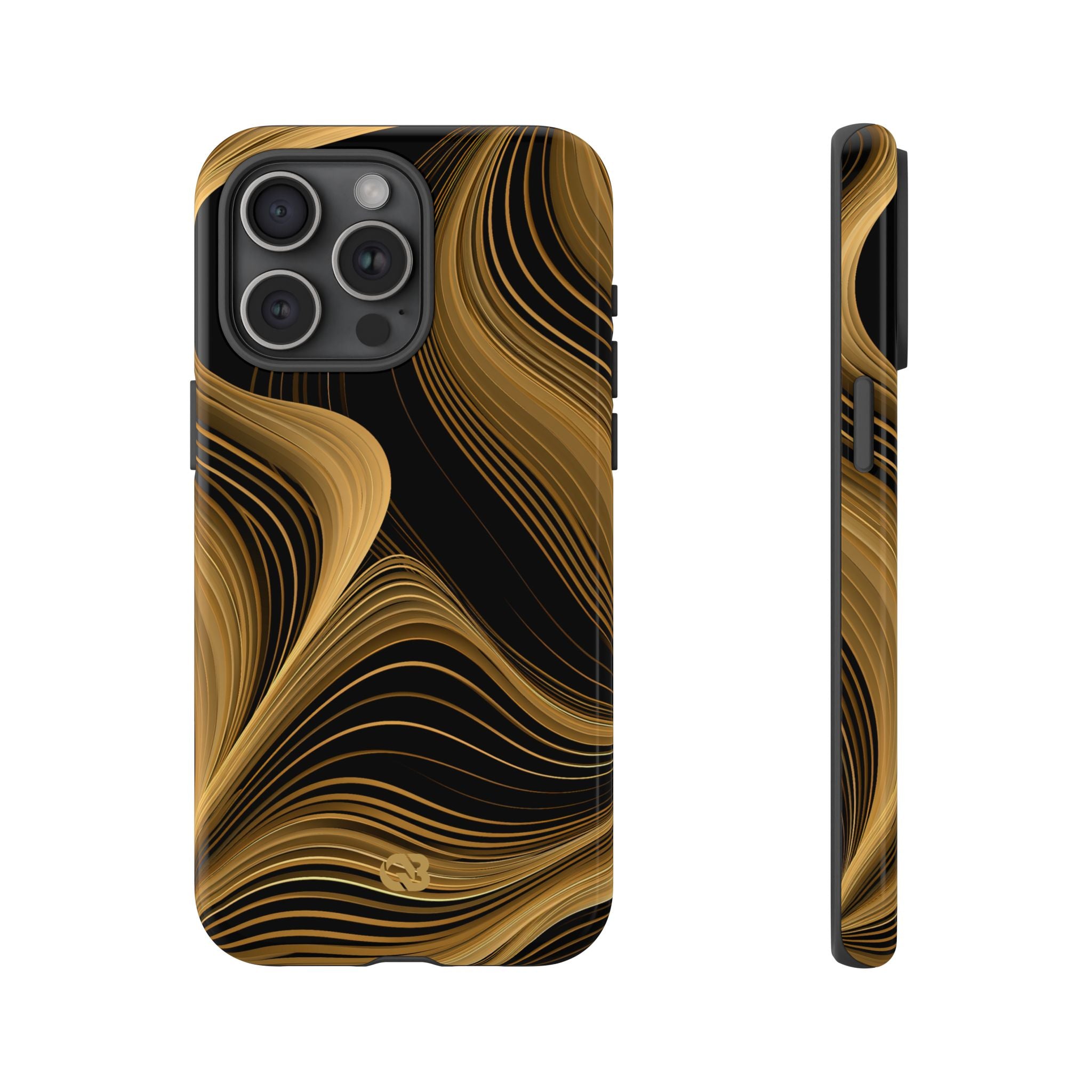 Gold Tough Phone Case for iPhone - Molten Copper Strands