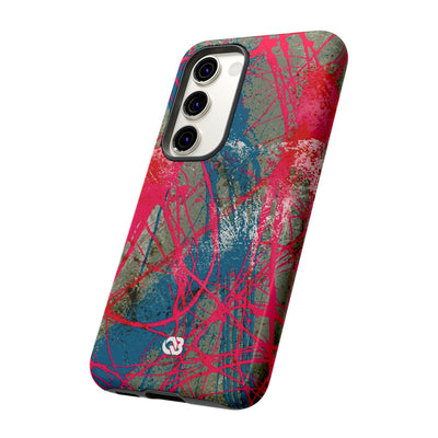 Neon Static Drip · Tough Phone Case for Samsung · Pink