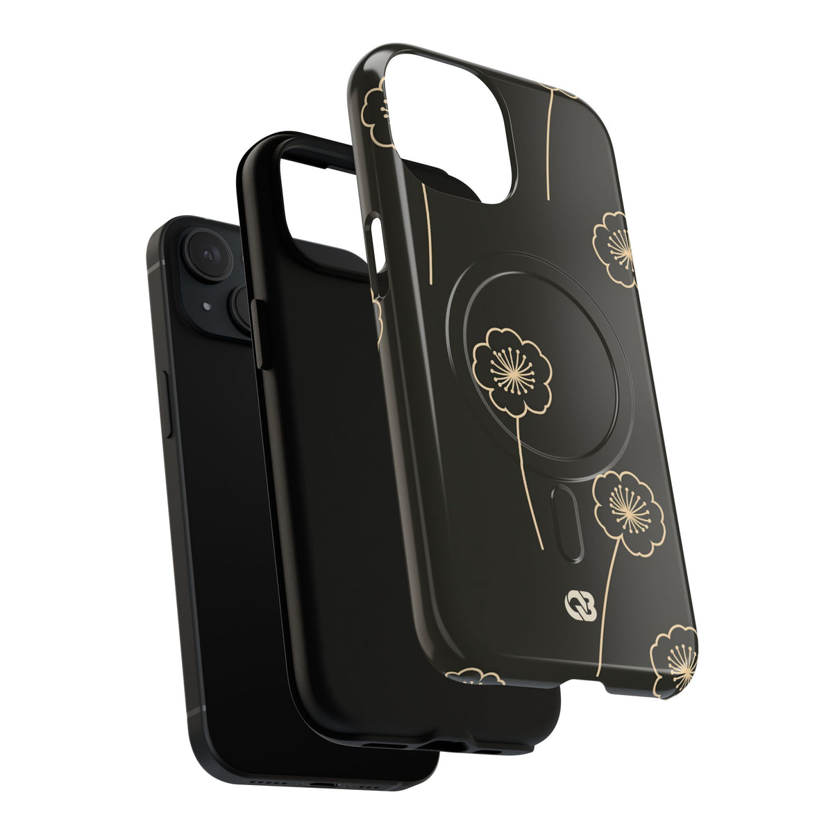 Nocturne Bloom Contours · Tough 2.0 Magnetic Phone Case for iPhone · Black