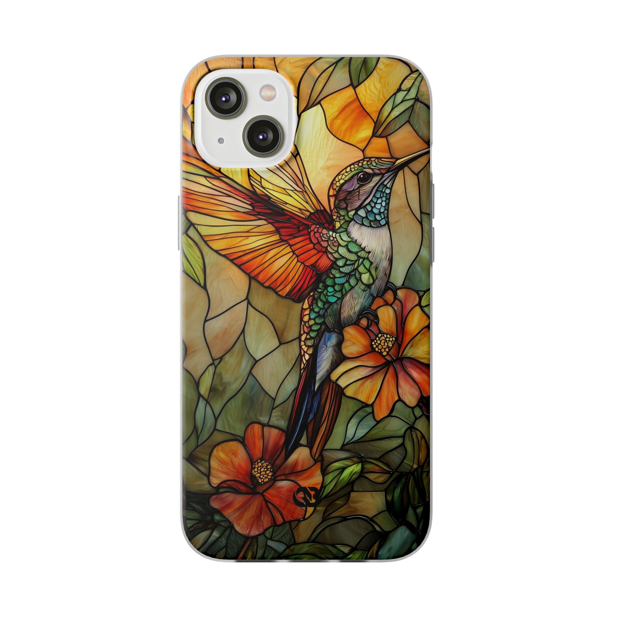 Amber Glass Hummingbird · Soft Phone Case for iPhone