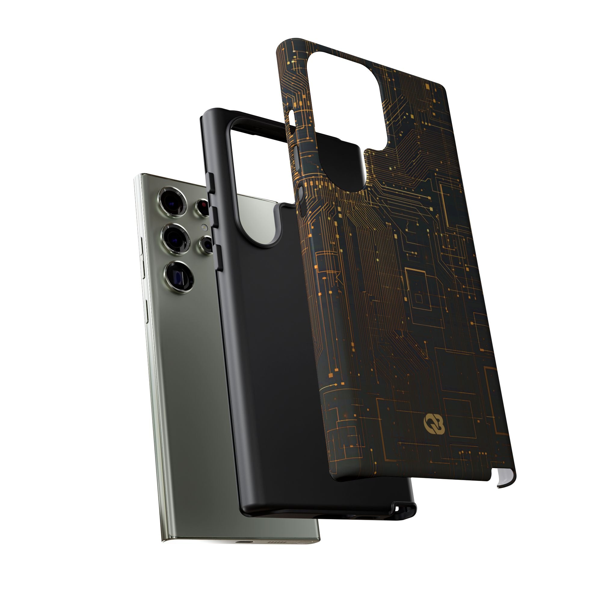 Gold Tough Phone Case for Samsung - Amber Core Mainframe