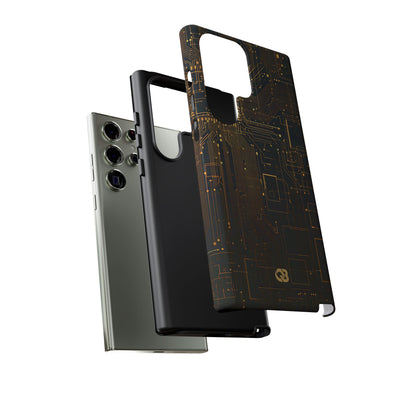 Gold Tough Phone Case for Samsung - Amber Core Mainframe