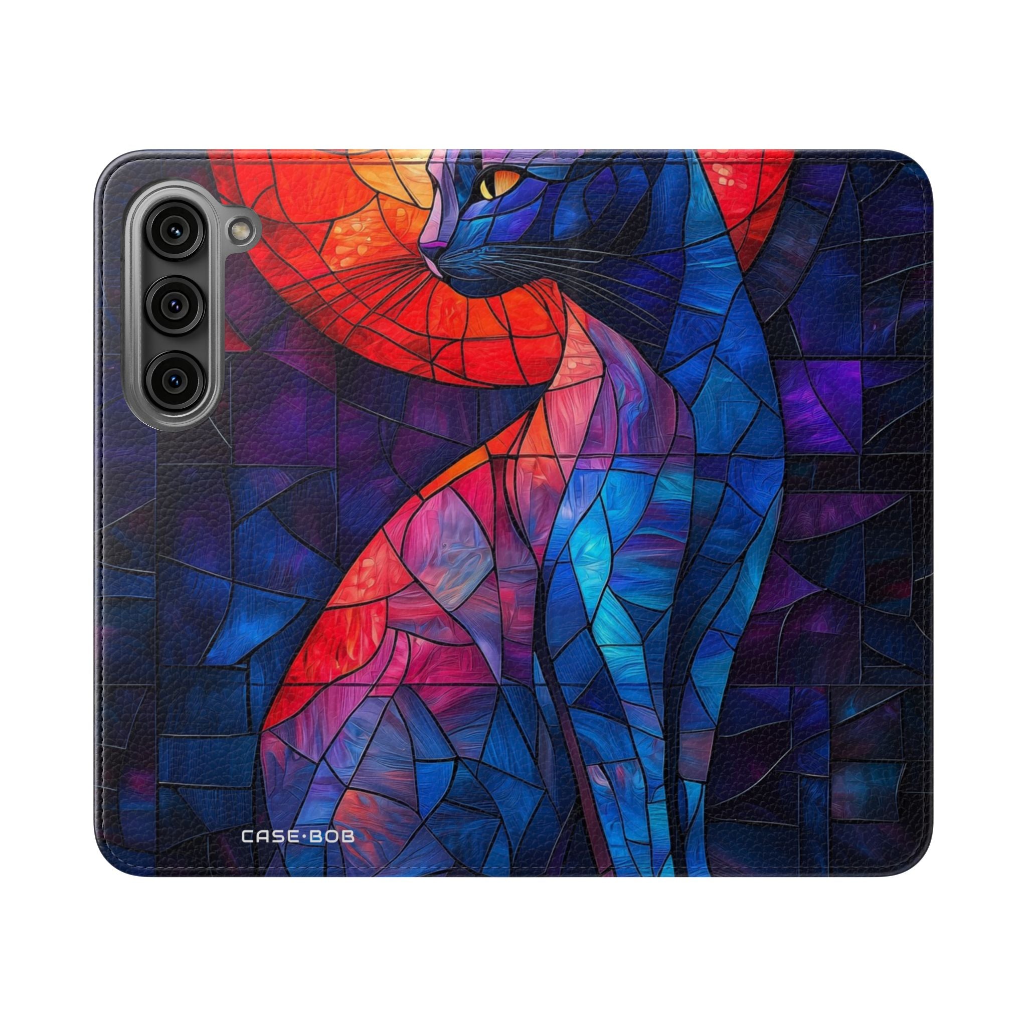 Stained Glass Cat - Samsung S23 Case - Wallet