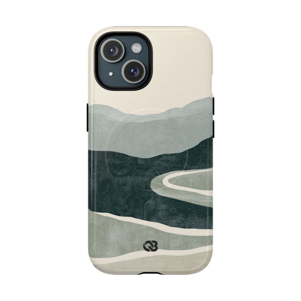 Muted Valley Vista · Tough 2.0 Magnetic Phone Case for iPhone · Green