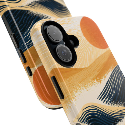 Blue Tough Phone Case for iPhone - Kyoto Cresting Tide
