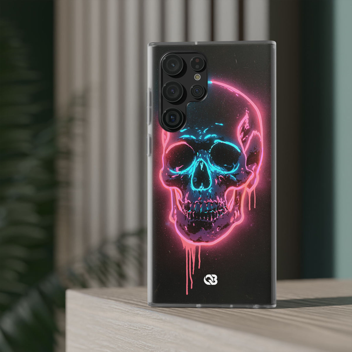 Neon Drip Skull · Lite Phone Case for Samsung · Black