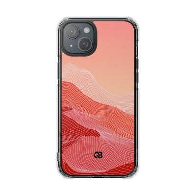 Red Impact MagSafe Phone Case for iPhone - Crimson Ridge Contour