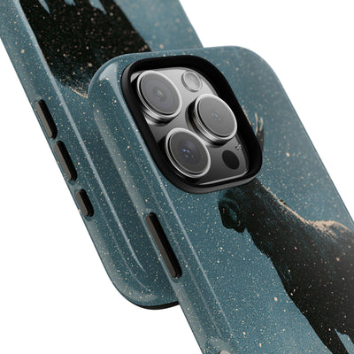 Nordic Boreal Moose · Tough Phone Case for iPhone · Blue