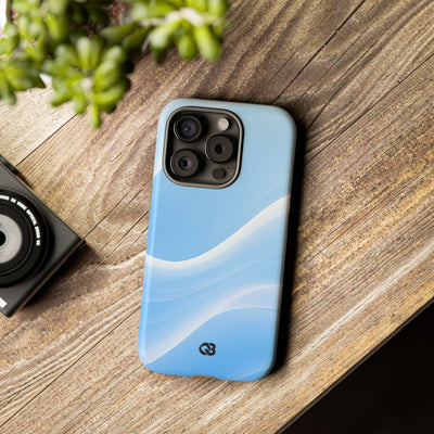Blue Tough Phone Case for iPhone - Glacial Blue Silk
