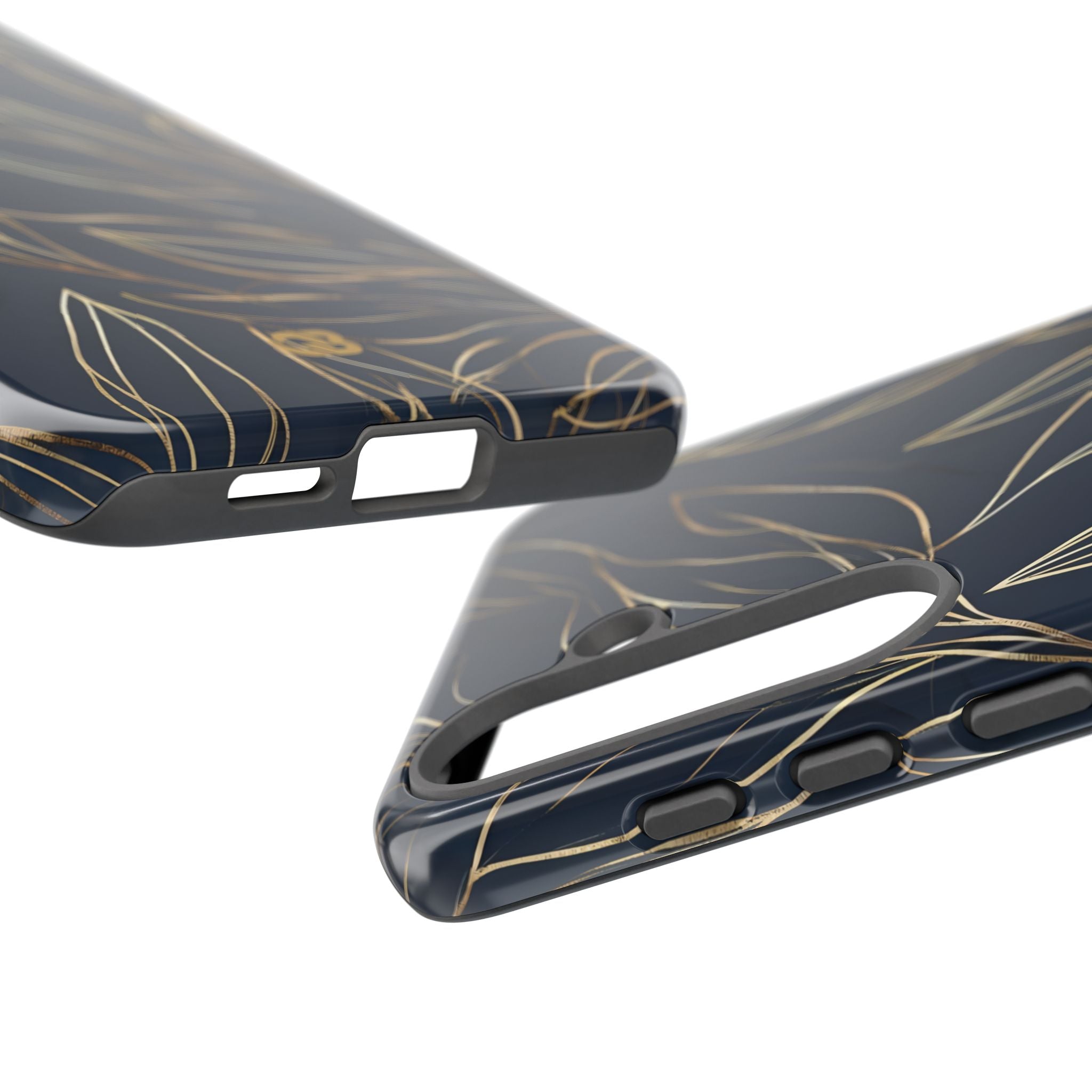 Gilded Navy Foliage · Tough Etui na telefon dla Samsung
