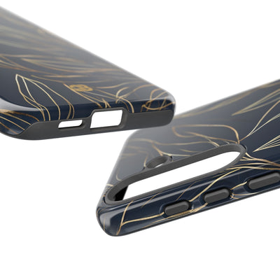 Gilded Navy Foliage · Tough Etui na telefon dla Samsung