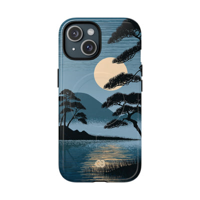 Blue Tough 2.0 Magsafe Phone Case for iPhone - Midnight Kyoto Pine