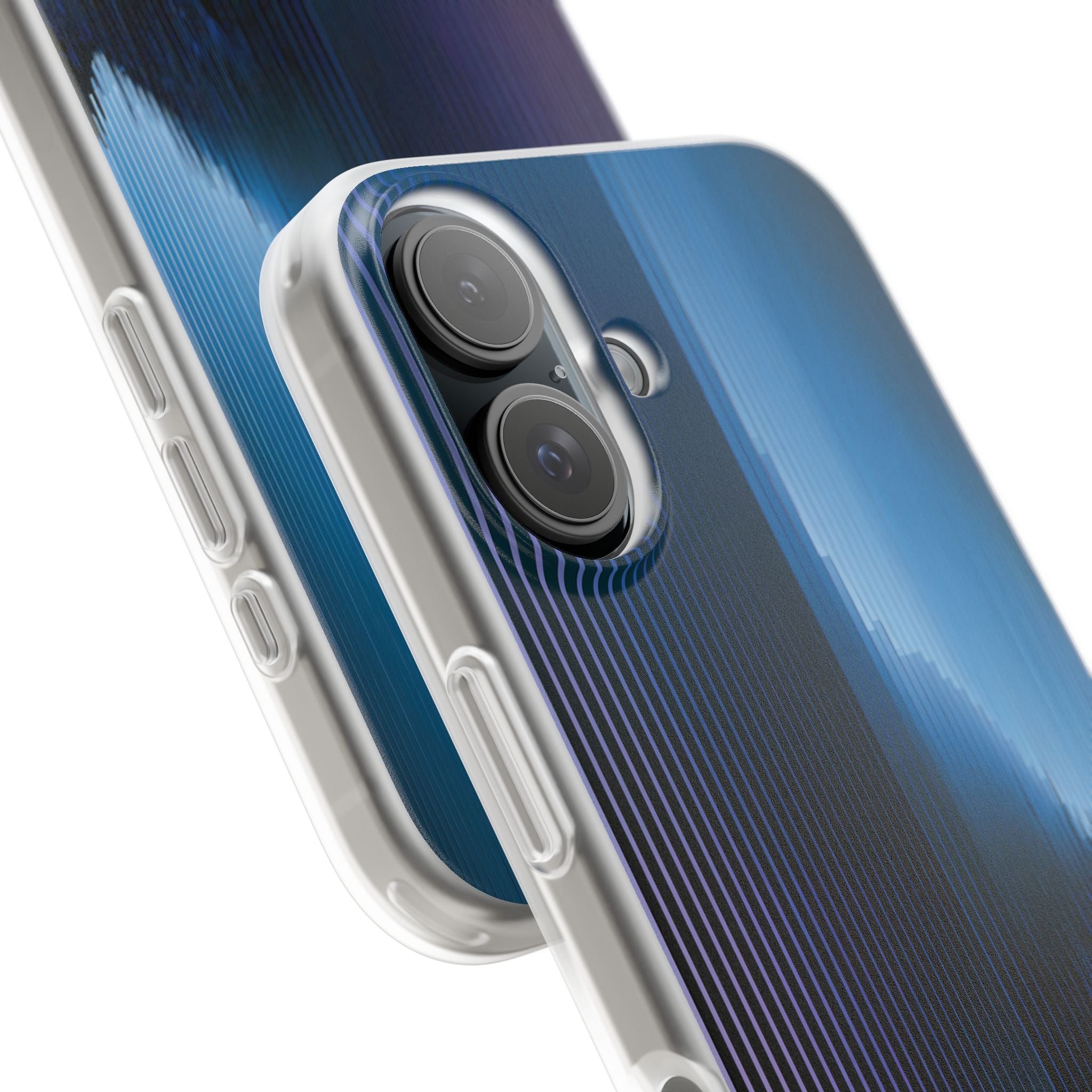 Blue Lite Phone Case for iPhone - Indigo Distortion Wave
