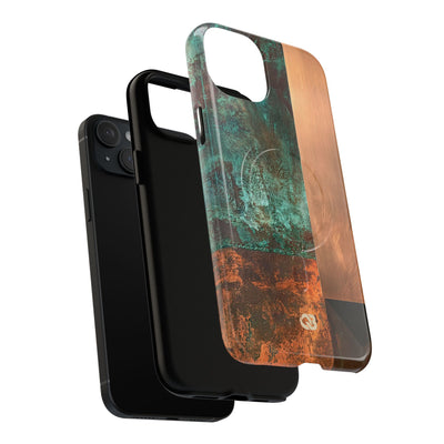 Teal Tough 2.0 Magsafe Phone Case for iPhone - Verdigris Copper Slab