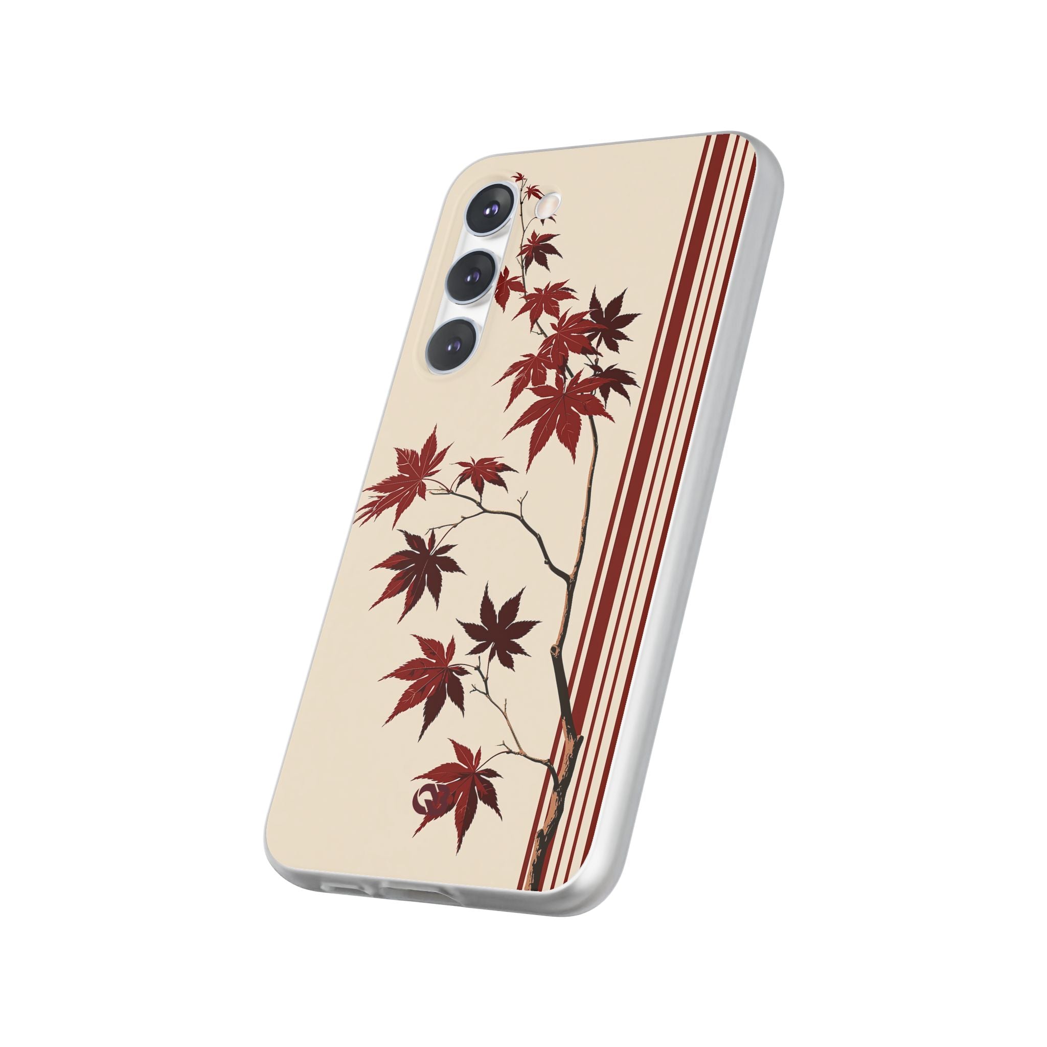 Red Lite Phone Case for Samsung - Crimson Momiji Stripe