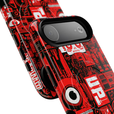 Neo Mecha Collage · Tough 2.0 Magnetic Phone Case for iPhone · Red