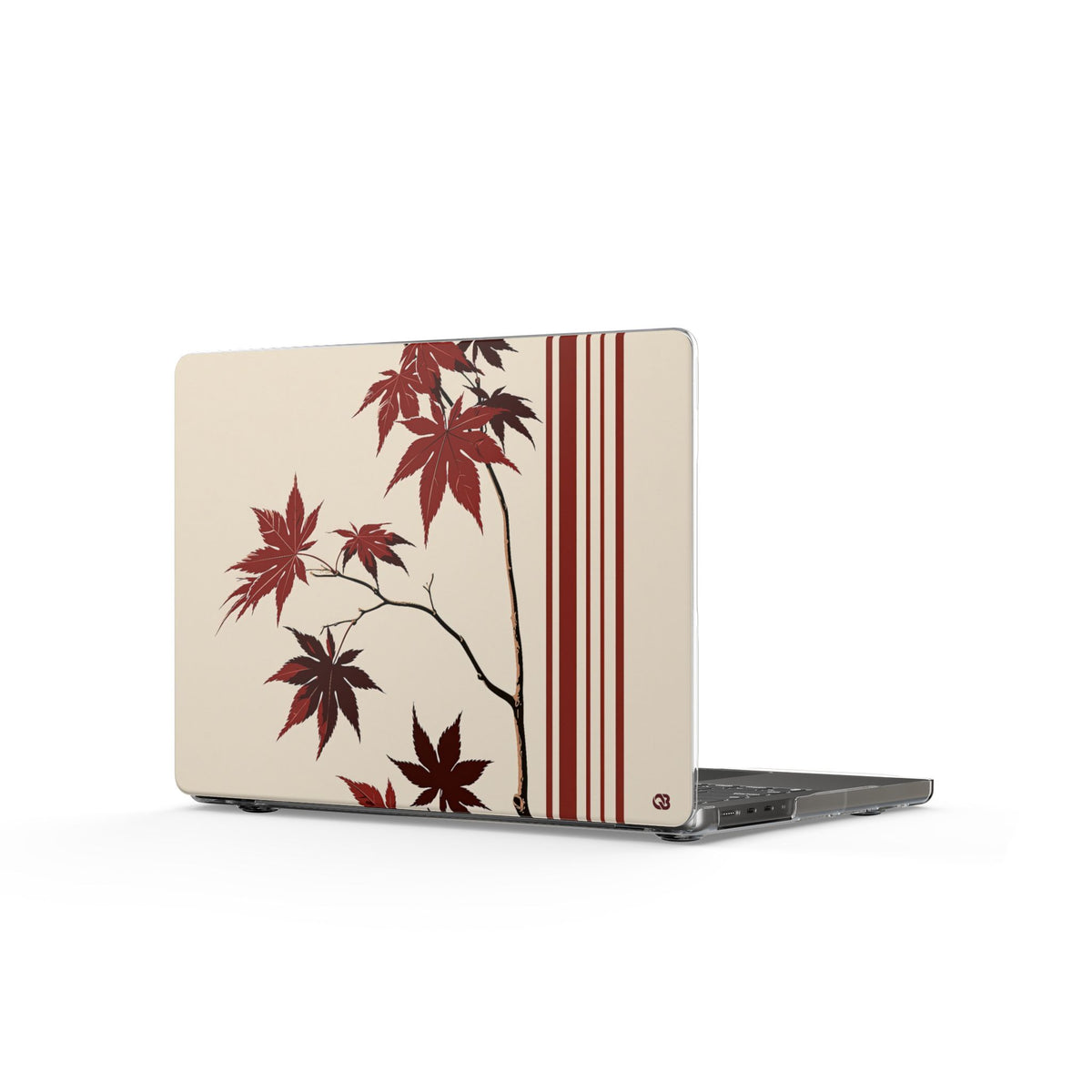 Crimson Maple Branch · Clear Hard Case for MacBook · Beige