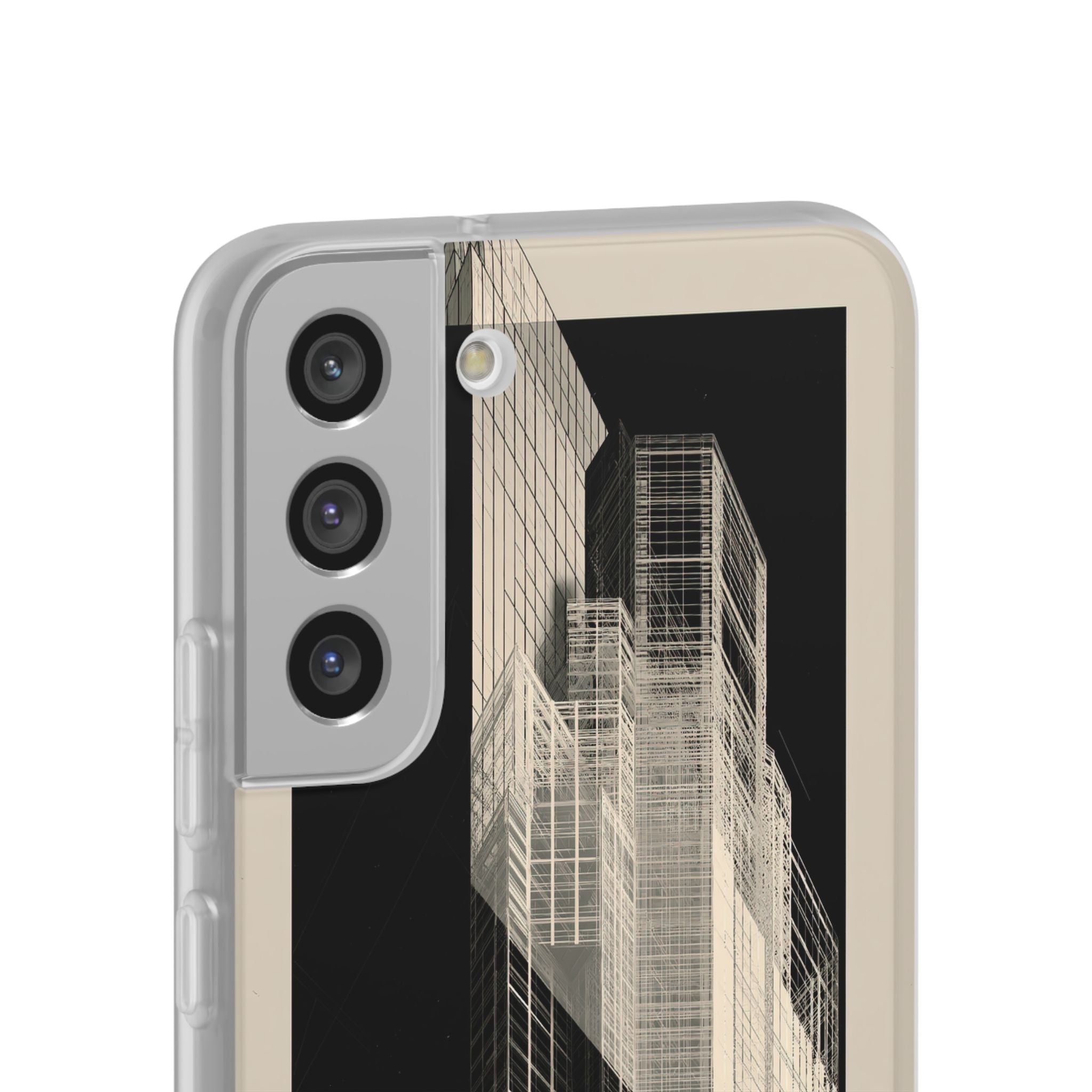 Beige Lite Phone Case for Samsung - Monolith Urban Grid