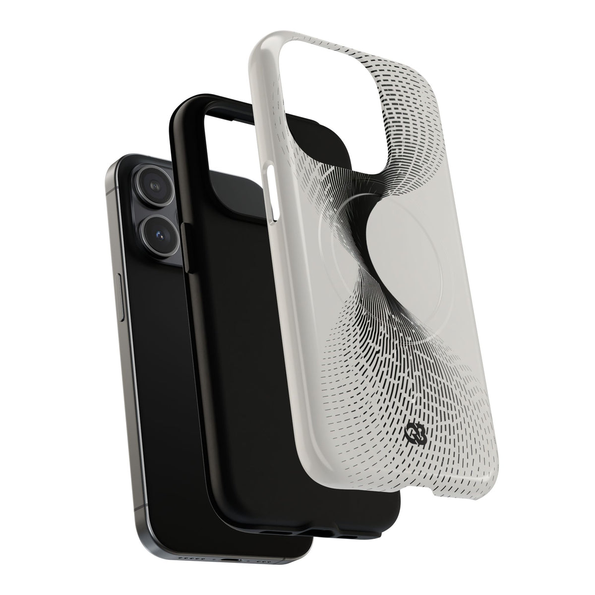Helical Grid · Tough 2.0 Magnetic Phone Case for iPhone · Grey