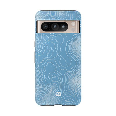 Glacial Basin Topo · Tough Phone Case for Pixel ·  Blue