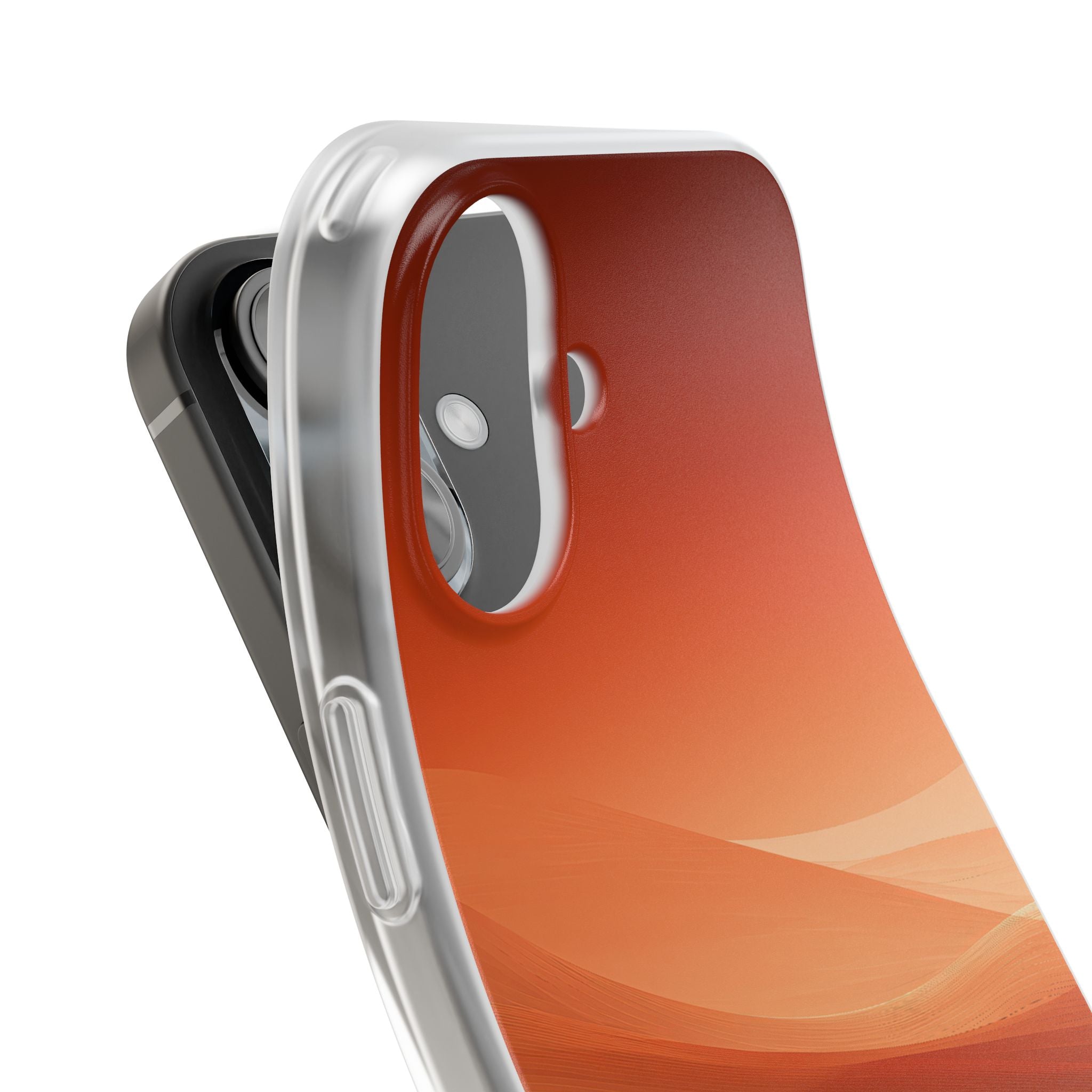 Orange Lite Phone Case for iPhone - Crimson Dune Gradient