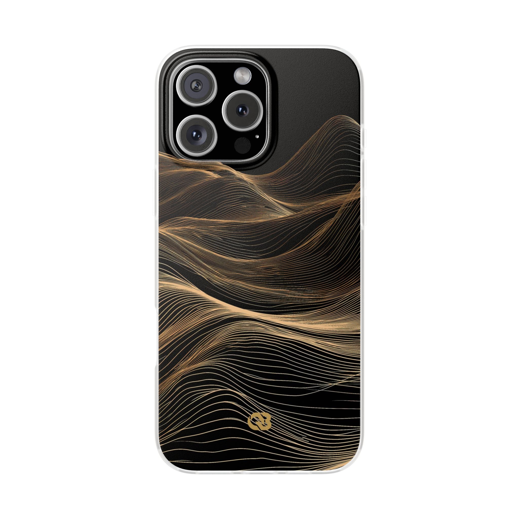Black Lite Phone Case for iPhone - Copper Topo Ridge