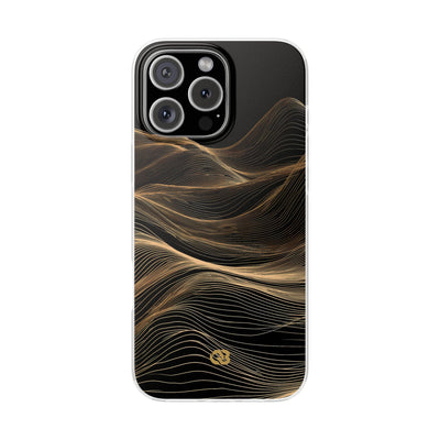 Black Lite Phone Case for iPhone - Copper Topo Ridge