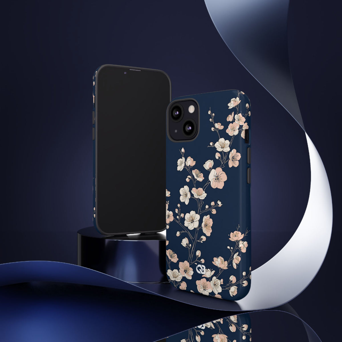 Midnight Plum Blossom · Tough Phone Case for iPhone · Blue