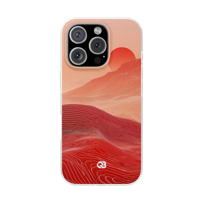 Red Lite Phone Case for iPhone - Crimson Ridge Lines