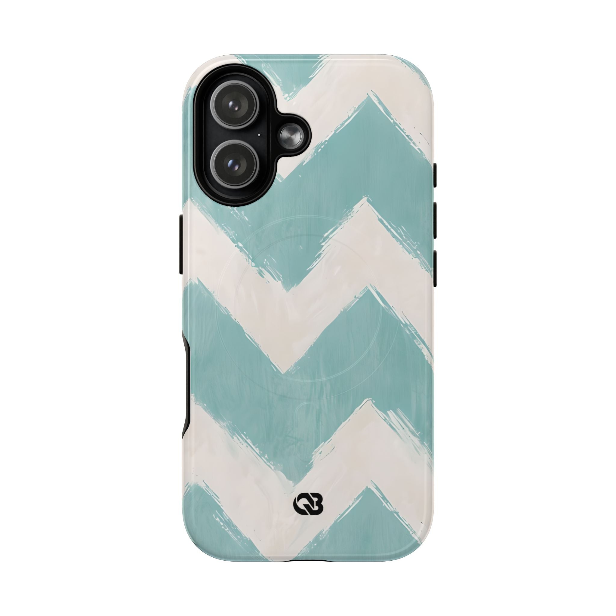 Teal Painted Chevron · Tough+ Phone Case for iPhone · Magsafe