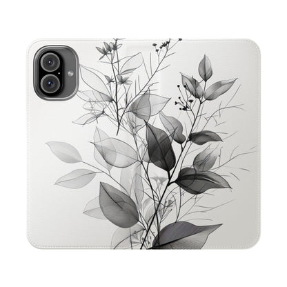 Silver Leaves - iPhone 16 Plus Case - Wallet