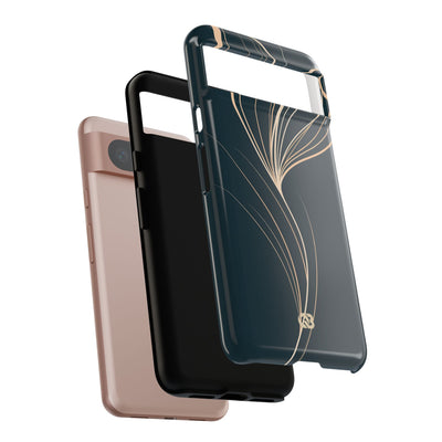 Teal Tough Phone Case for Google Pixel - Sandstone Silk Flora