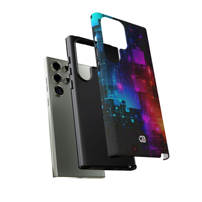 Spectral Circuit Grid · Tough Phone Case for Samsung · Black