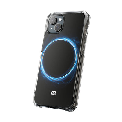 Luminous Corona · Clear Impact Magnetic Phone Case for iPhone · Blue