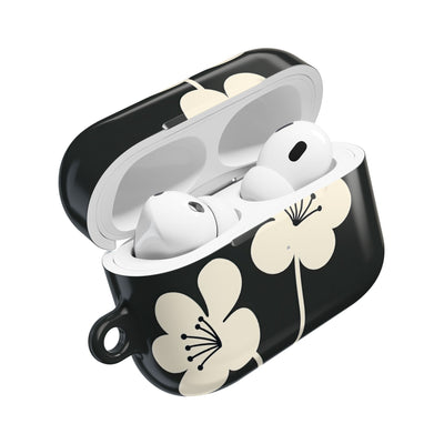 Nordic Blossom · Hard Case for AirPods & AirPods Pro · Black
