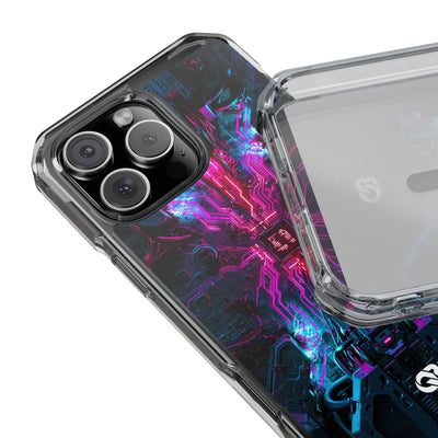 Neural Circuit Core · Clear Impact Magnetic Phone Case for iPhone ·  Black