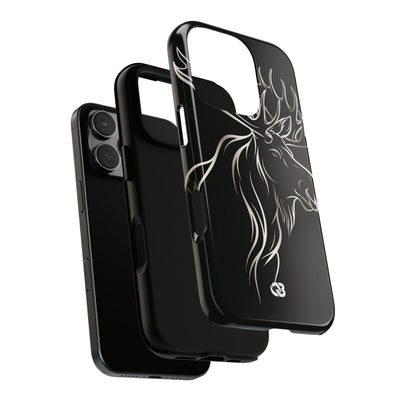 Nordic Moose Contour · Tough Phone Case for iPhone · Black