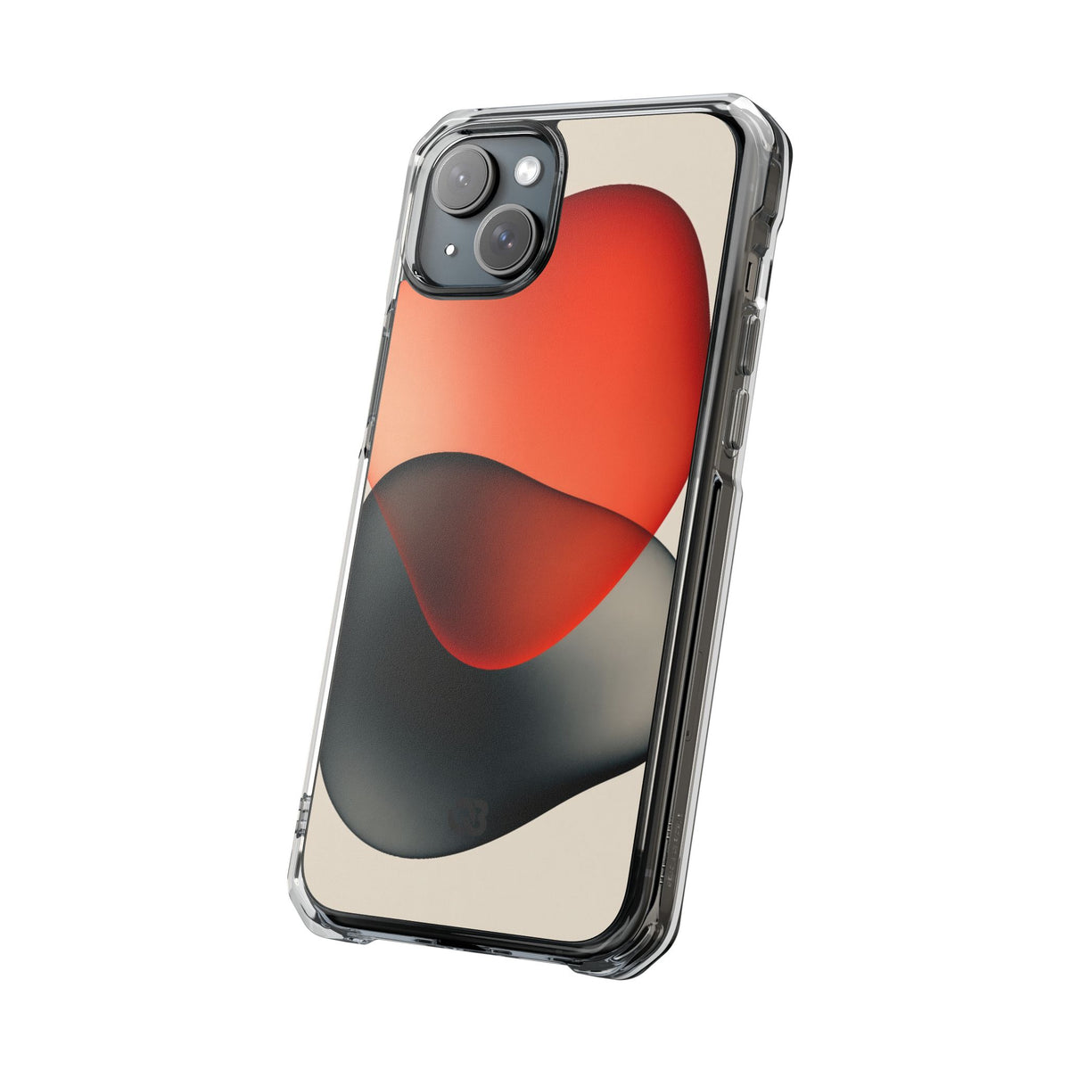 Translucent Crimson Form · Clear Impact Magnetic Phone Case for iPhone · Red