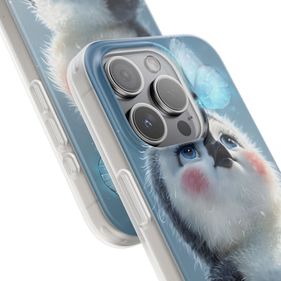 Frosty Penguin Glow · Soft Phone Case for iPhone