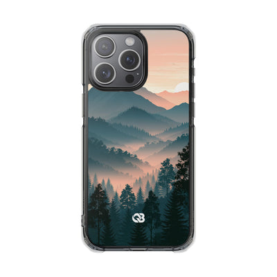 Teal Impact MagSafe Phone Case for iPhone - Alpine Teal Horizon