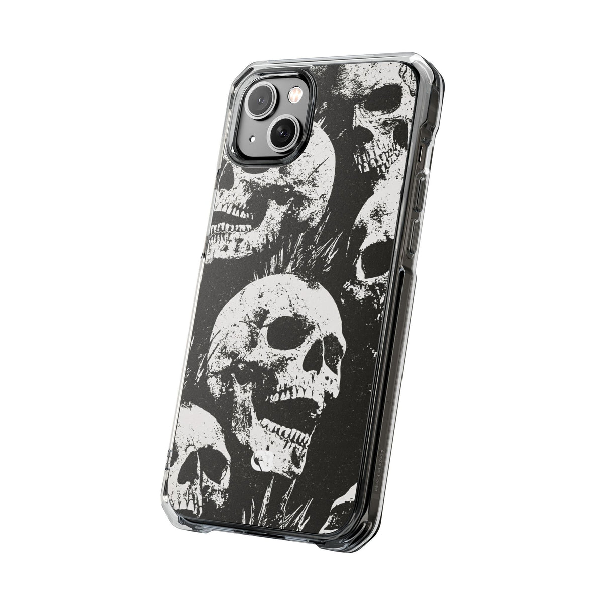 Punk Skull Riot · Clear Impact Magnetic Phone Case for iPhone · Black