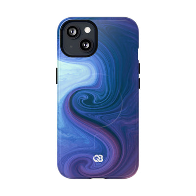 Azure Fluid Swirl · Tough 2.0 Magnetic Phone Case for iPhone · Blue